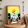 Disney Цифровой набор для рисования маслом Микки и Минни романтический закат любовь ручная роспись сделай сам для украшения дома