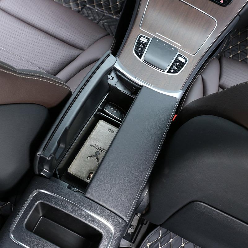 Car Armrest Storage Box Central Control Hidden Storage Box Car Organizers For Mercedes Benz C G Class W205 W204 W463 2015-2021