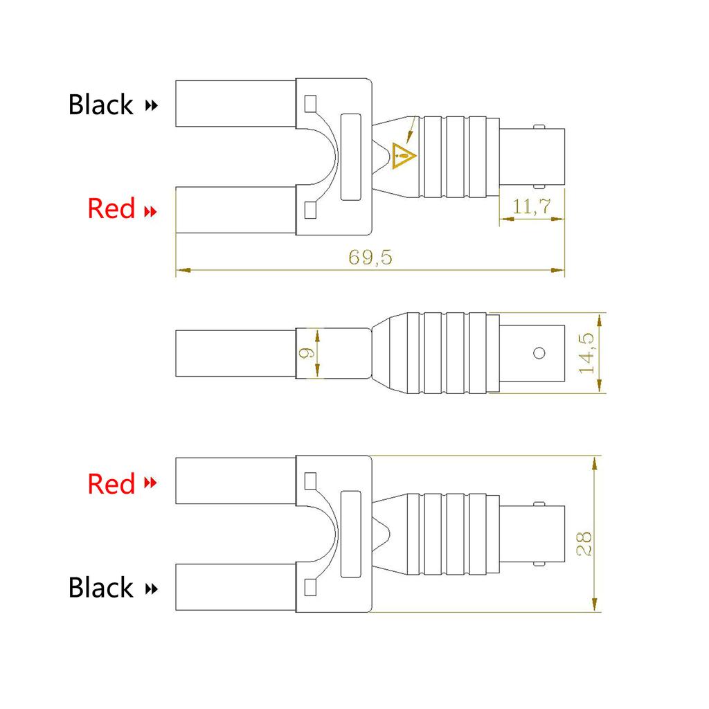 Handheld Digital Multimeter Oscilloscope Accessories BNC Test Line Adapter Socket for UT81B Portable BNC Adapter Plug