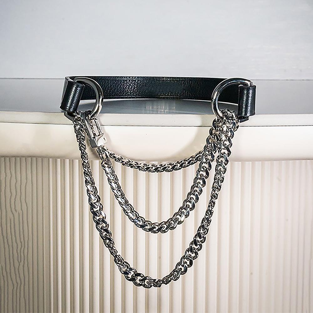 Чокер-ошейник ручной работы из черной ПУ кожи для женщин, регулируемое хип-хоп трехслойное колье-цепочка, модная бижутерия