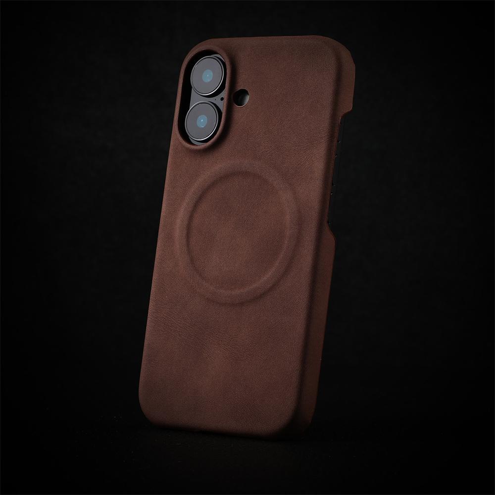 Business Sheepskin Leather Magnetic Phone Case For iPhone 17 Air 12 13 14 15 16 Pro Max Luxury Solid Shockproof Hard Cover