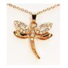 [R8133] - Golden White 'Dragonfly' Designer Necklace - 23x20 Mm