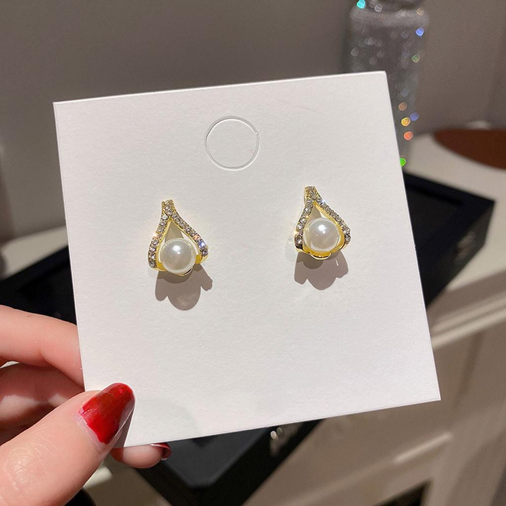 Модные простые индивидуальные серьги с жемчугом и бриллиантами, серьги-капли, серьги-гвоздики, набор сережек-гвоздиков