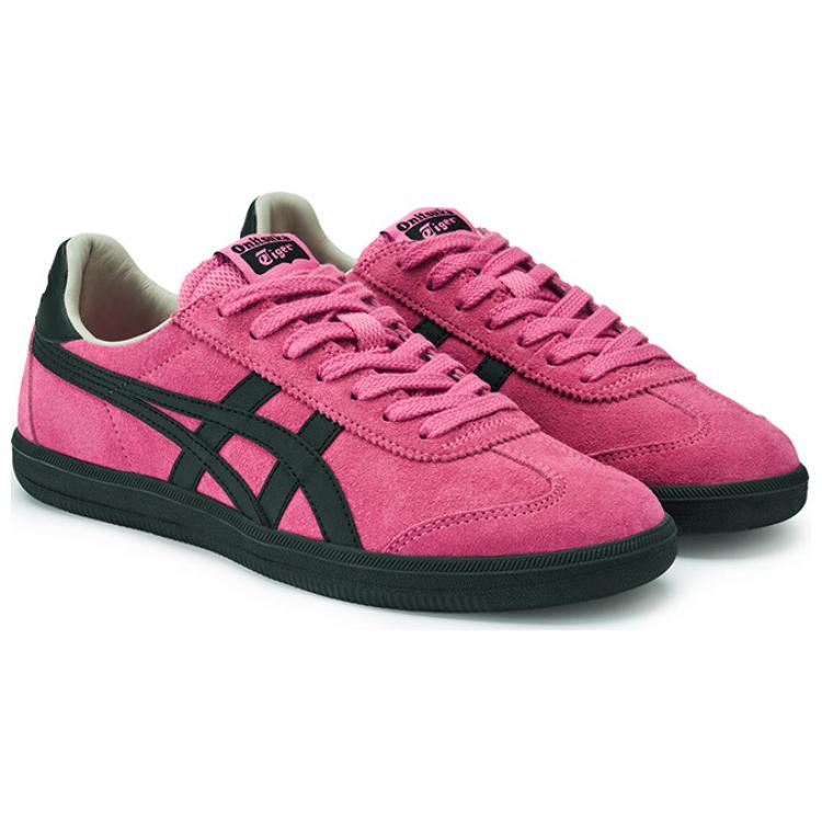 ONITSUKA TIGER Tokuten Ткань Спилок коровьей кожи Ретро мода Низкие кеды для скейтборда Унисекс кроссовки Насыщенно-розовый 1183A907-702
