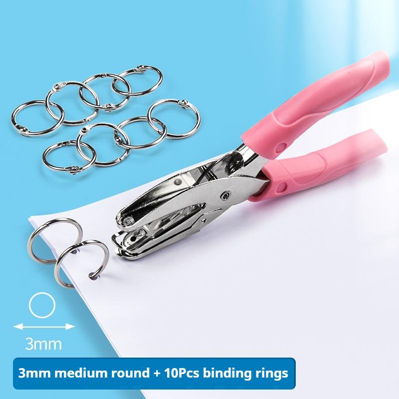 Single Hole Puncher Capacity 1.5/3/5/5.5/6 mm Hole Puncher Hand Paper Cutter Paper for Scrapbooking Tool Office School Supplies
