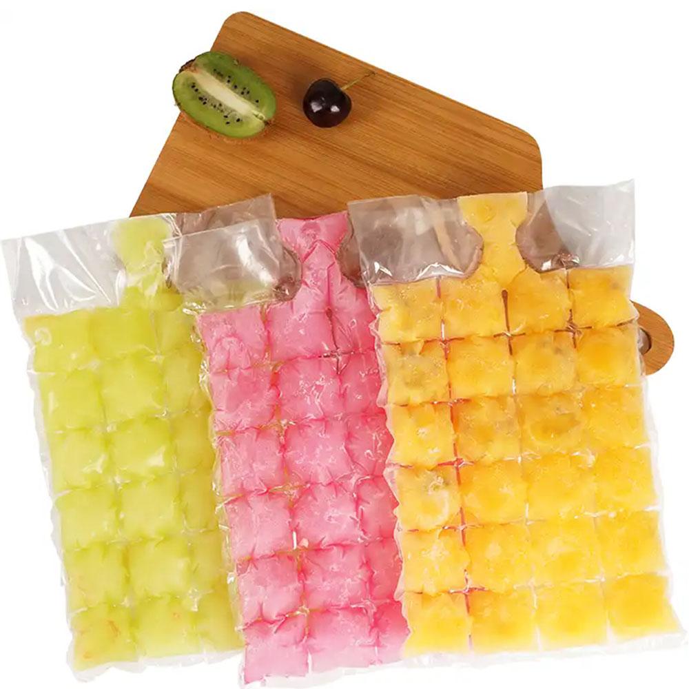 50pcs with Funnel Ice Making Bags Disposable Ice-making Mold Bag Ice Cube Bags Freezer