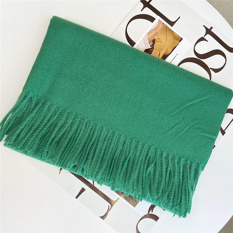 200*70 см Высококачественный однотонный искусственный кашемировый шарф Осень-зима с принтом Теплая шаль для женщин Подарок