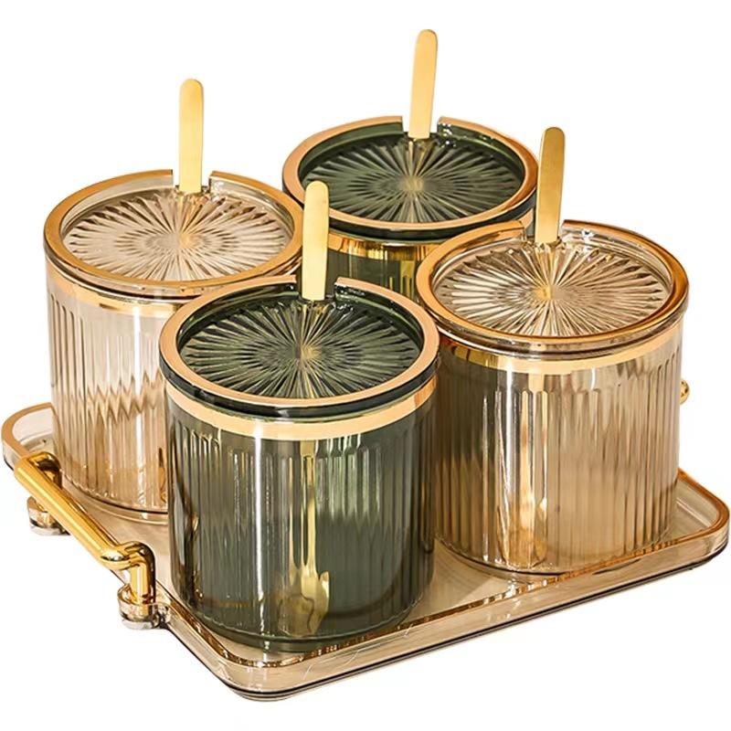 Прозрачная герметичная банка с крышкой, пластиковая пустая упаковка, бутылка, круглое ведро для хранения, банка для печенья, герметичные банки для пищевых продуктов, контейнер-цистерна