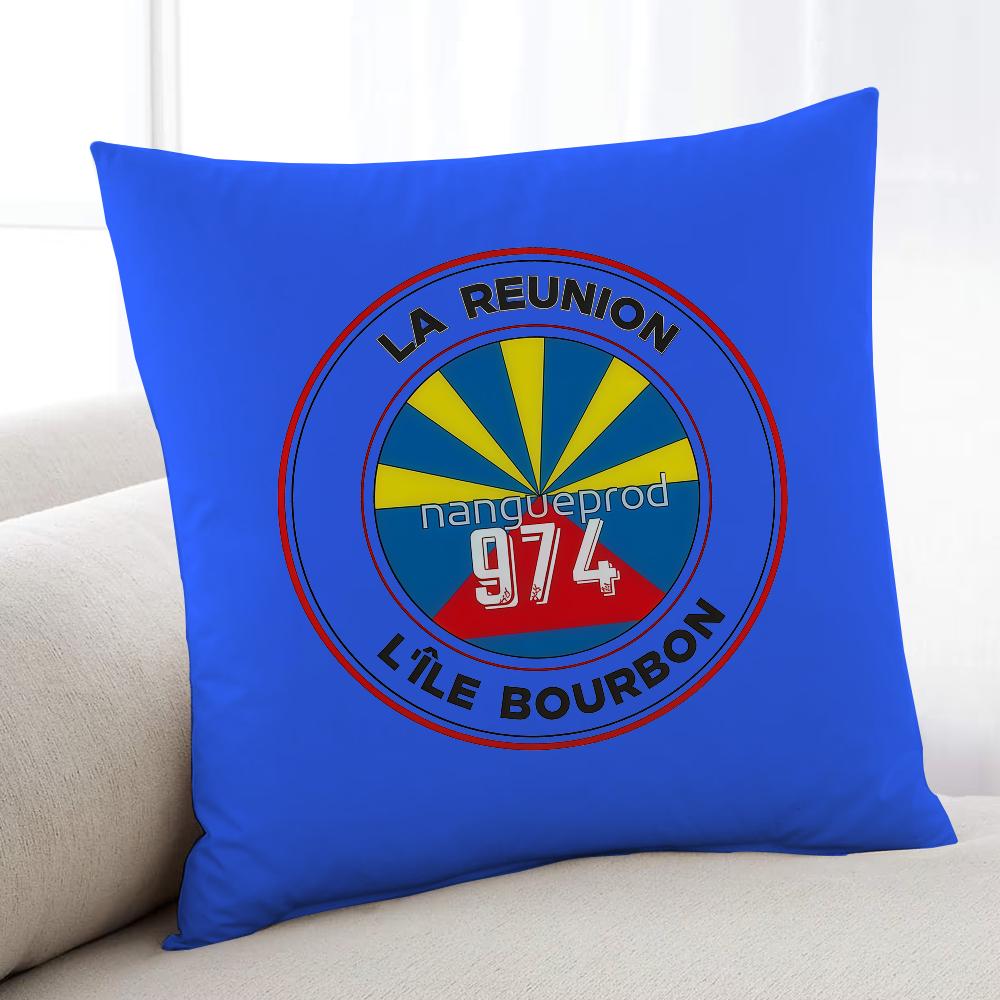 974 R-Reunion I-Island cushion cover Home Bedding Sofa living Room pillowcase Simple Soft Skin Cushion Cover Party Gift