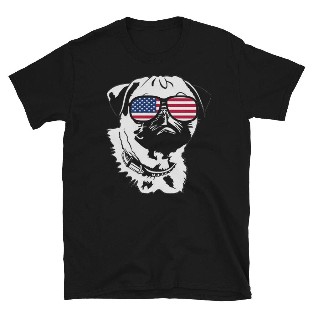PUG DOG USA FLAG PUG DOG Animal Funny Animal Shirt
