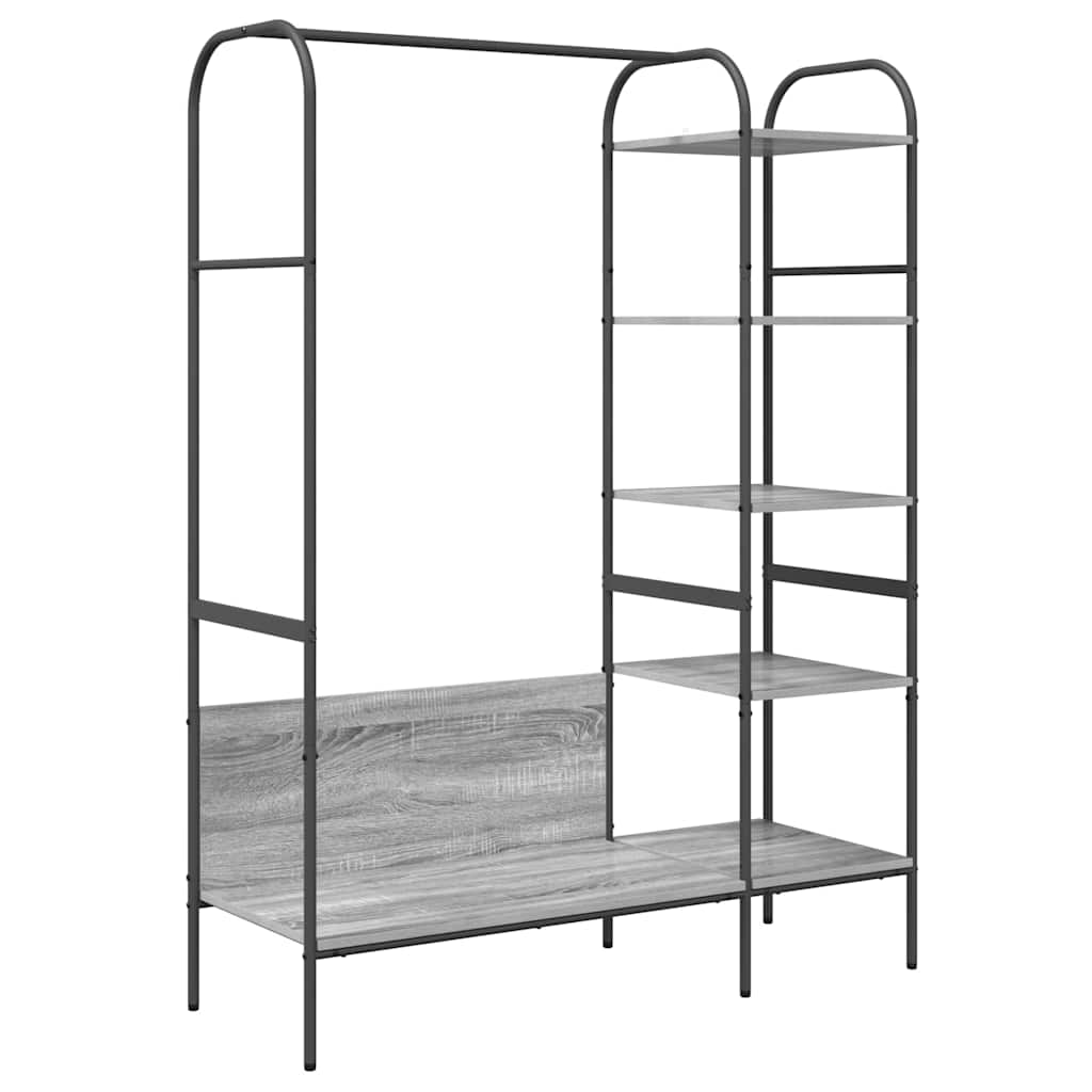 Clothing Rack with Shelf Gray 120 x 44 x 160 cm Engineered Wood