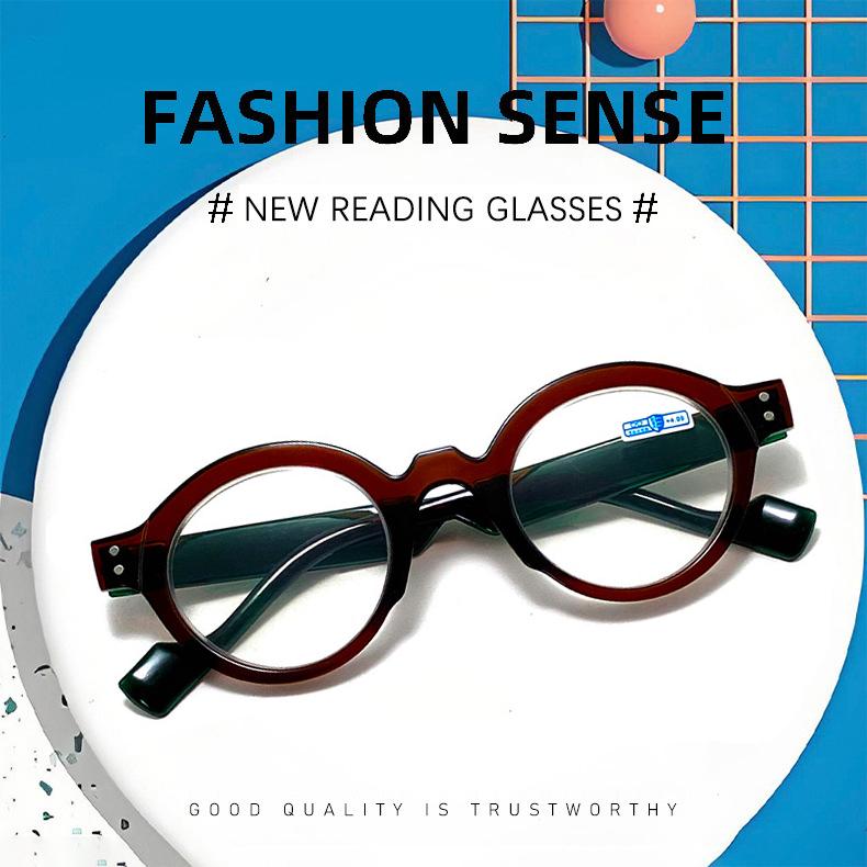 New Fashionable Reading Glasses Women Trendy Anti Blue Light Correction Prescription Eyeglass Men +1.0 +1.5 +2.0 +2.5 +3.0 +3.5