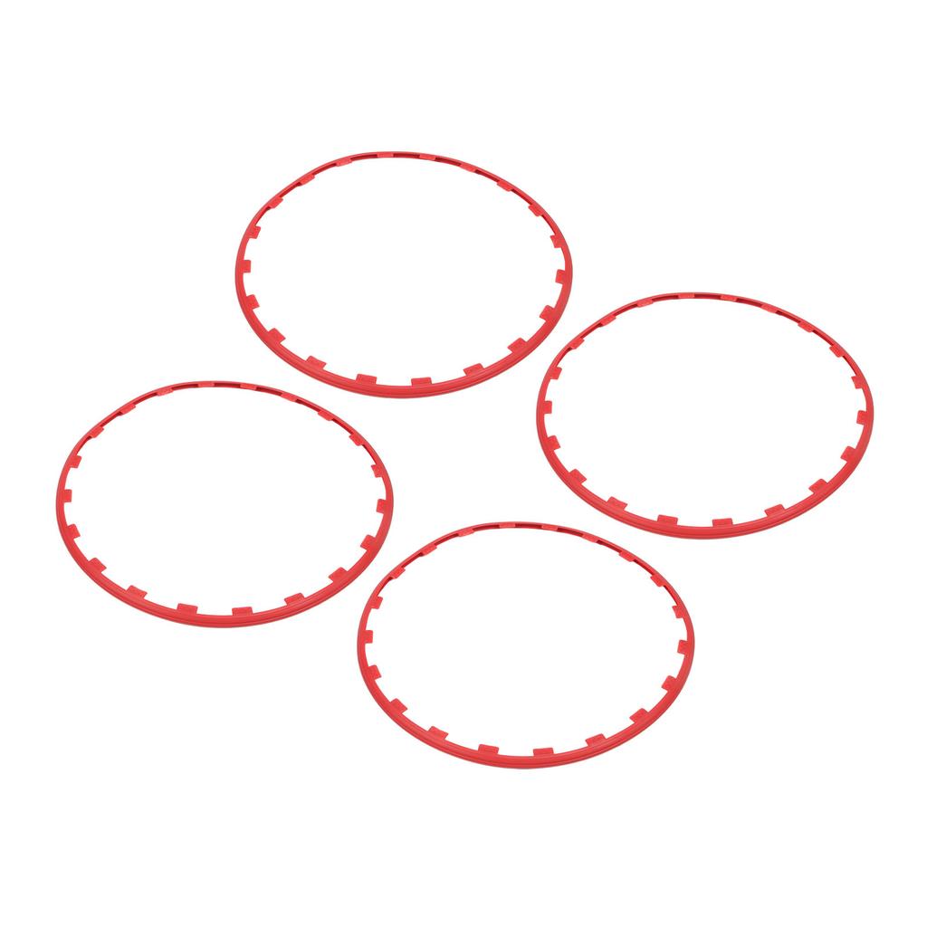 4 шт. 20-дюймовое защитное кольцо для колесного диска, отделка краев колеса, аксессуары для украшения шин, замена для Tesla Model Y, красный