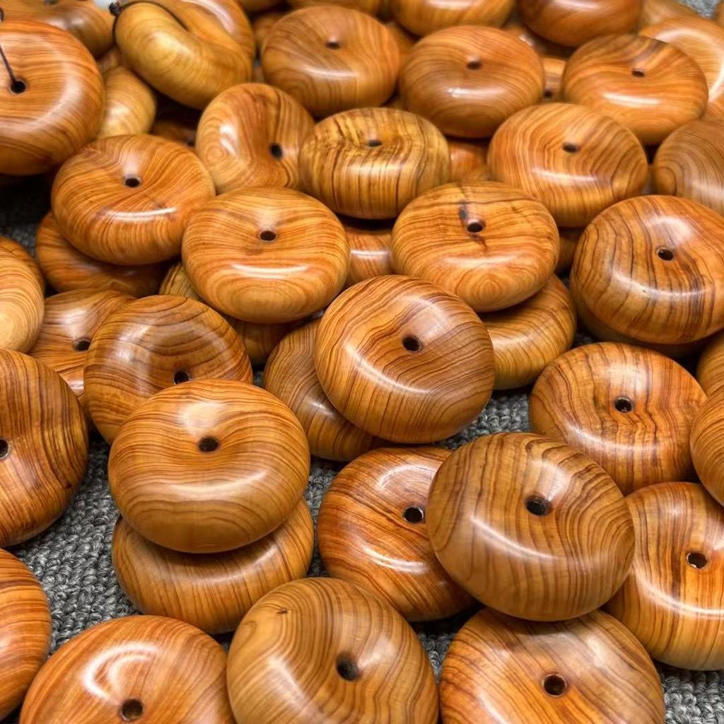 Taihang Aged Cypress Bread Ring Pendant with High-Density Medicinal Fragrance - 5.0 Edition
