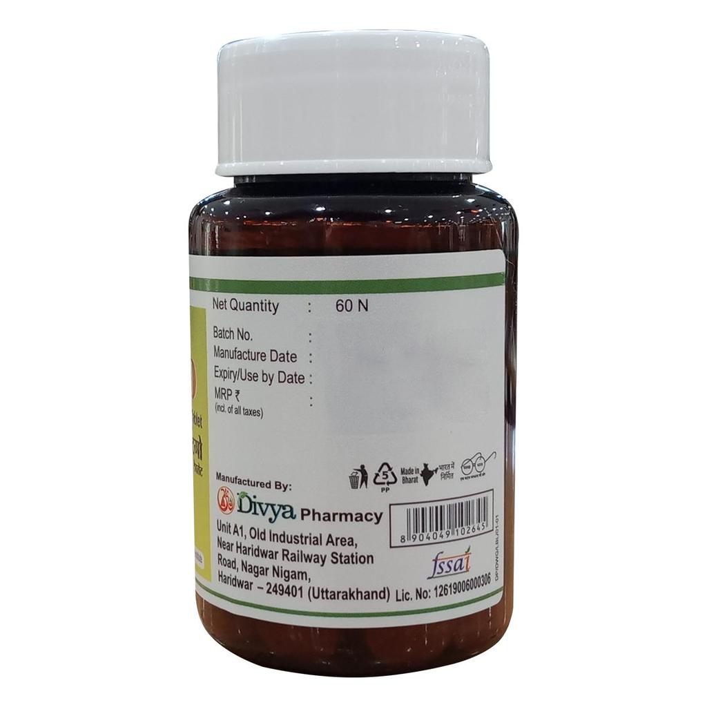 Таблетки Divya Weight Go – 60 шт. | Растительная добавка Patanjali для сбалансированного самочувствия
