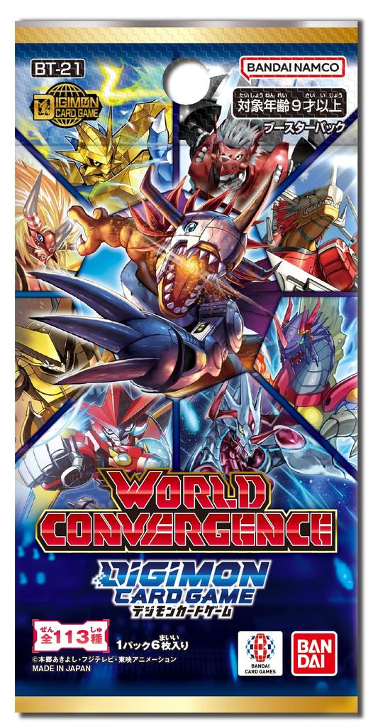 Bandai Digimon Card Game Бустерный набор WORLD CONVERGENCE 24 пакета [BT-21] (BOX)