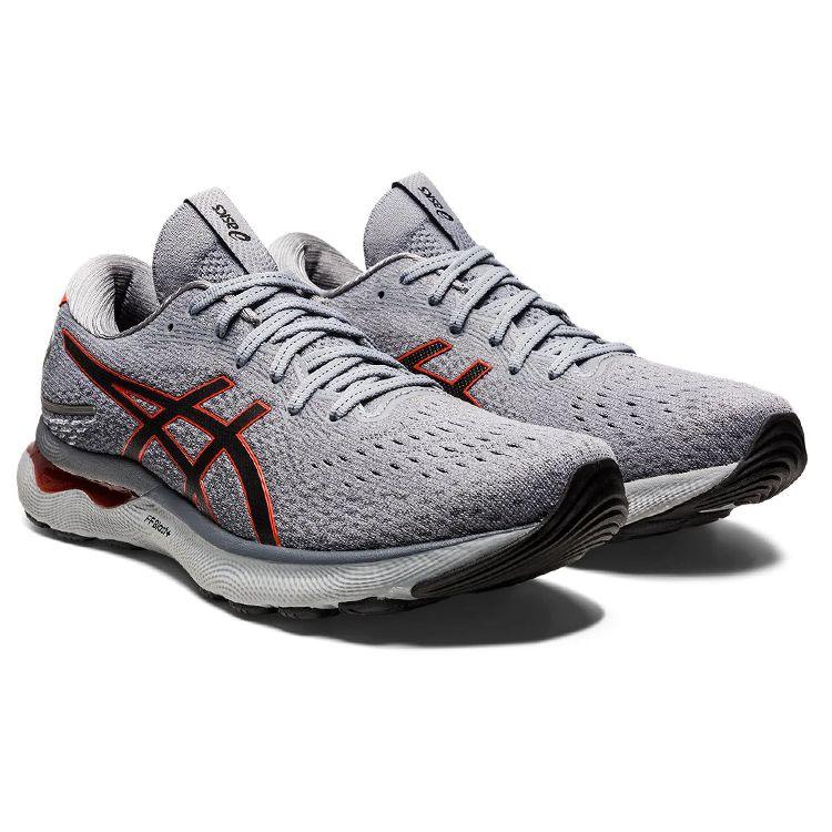 Asics Мужские кроссовки Gel Nimbus 24 Sheet Rock Cherry Tomato серые 1011B359-021