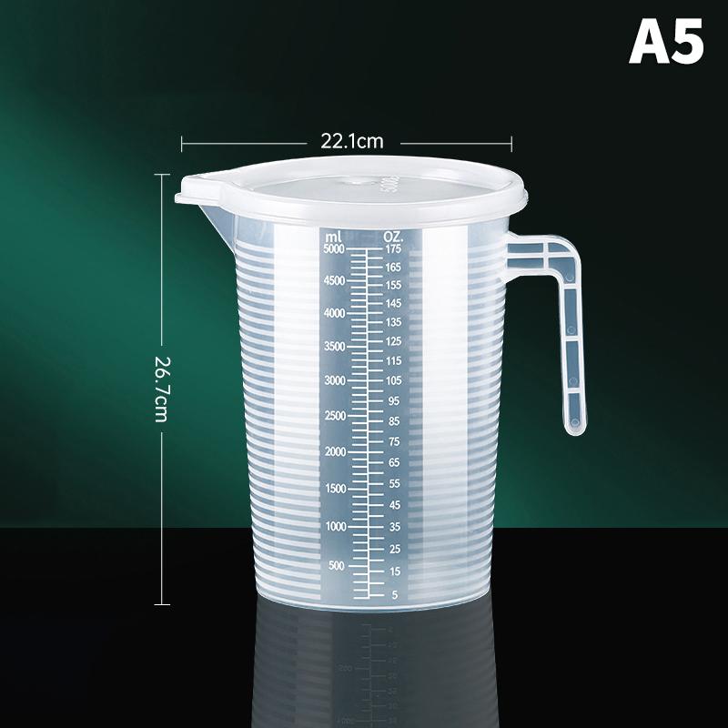 Мерный стакан с крышкой, специальное мерное ведро для магазина молочного чая, мерный стакан большой вместимости, прозрачный стакан, кухонные принадлежности для выпечки