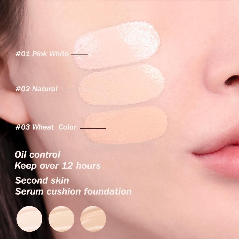 O.TWO.O Air Cushion BB Cream Natural Long-lasting Waterproof Brighten 3 Colors Cosmetics for Women