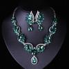 Elegant Gemstone Necklace and Earrings Set for Women - Fashion Bridal Banquet Accessories