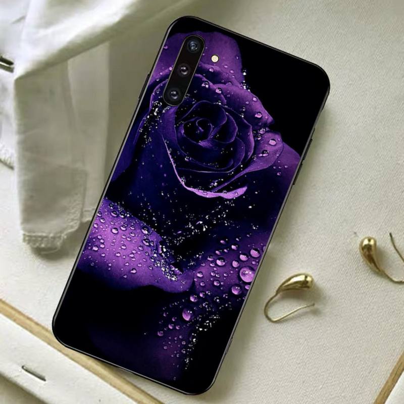 Эстетический чехол для телефона с фиолетовой розой для Samsung A51 A30s A52 A71 A12 для Huawei Honor 10i для OPPO vivo Y11