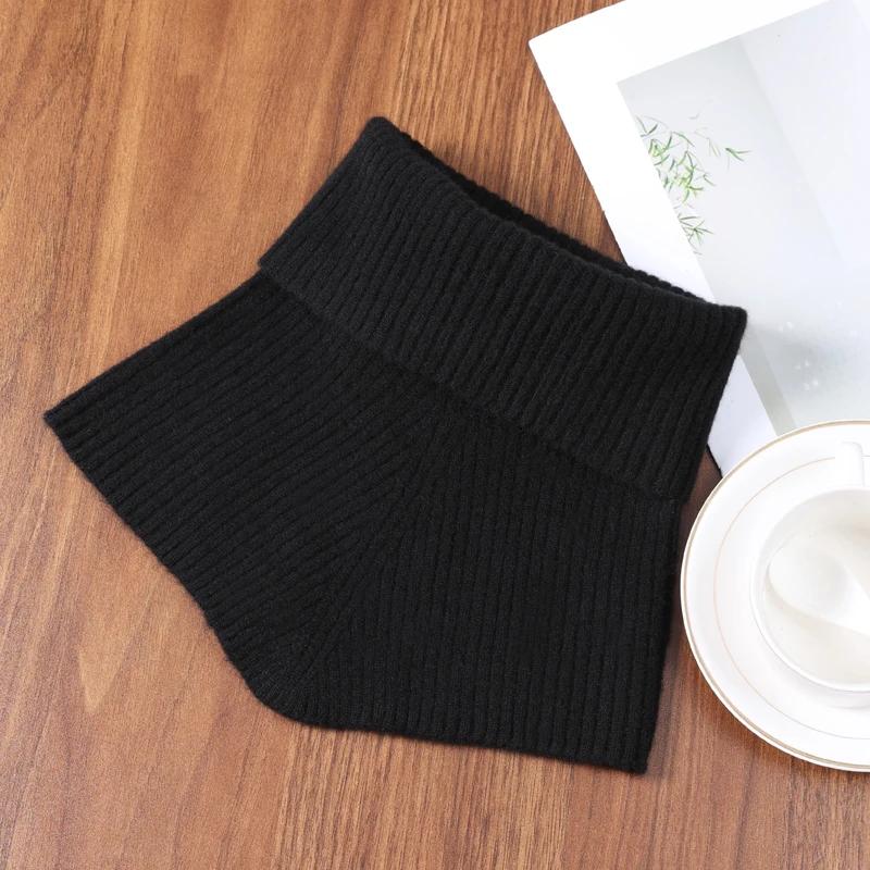 Женский 100% шерстяной шарф-манишка Мягкое тепло Вязаный гейтор для шеи для зимней езды на велосипеде, катания на лыжах, Модный аксессуар для защиты шеи