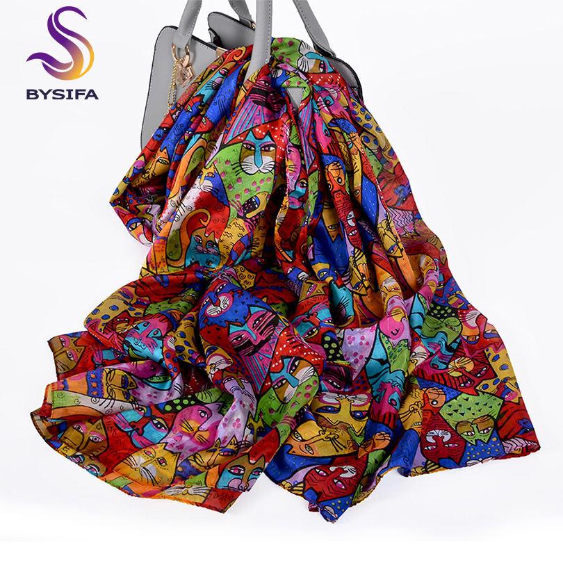 Белый 100% Шелковый Шарф Женские Шарфы Bufandas Летние Пляжные Шали Foulard Осень Зима Цветочный Дизайн Длинные Шарфы на Шею Хиджабы