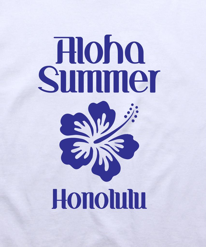 ABNORMALTHING Футболка оверсайз Aloha Белая