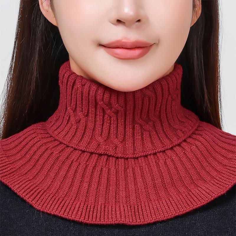 1Pc Scarf Knitted Fake Collar Warm Windproof Detachable