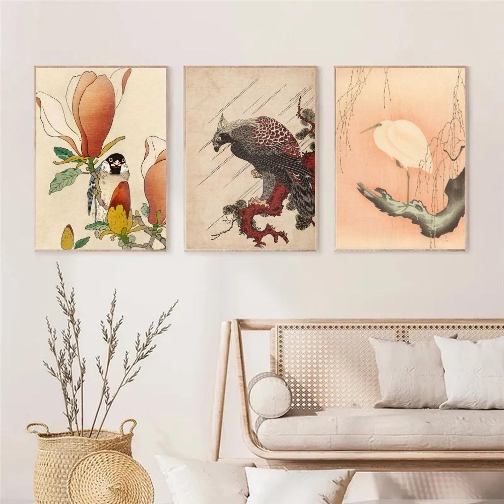 1 шт. Хокусай О-Охара К-Косон японский стиль искусства самоклеящийся художественный постер водонепроницаемая бумажная наклейка для кофейни бара настенный декор