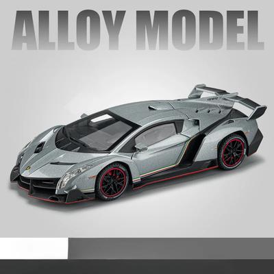 1/24 Lamborghini Veneno Модель спортивного автомобиля из литого сплава Игрушка Высокая имитация машин Колесо Подвеска Инерционная Коллекция Подарки на день рождения для мальчика