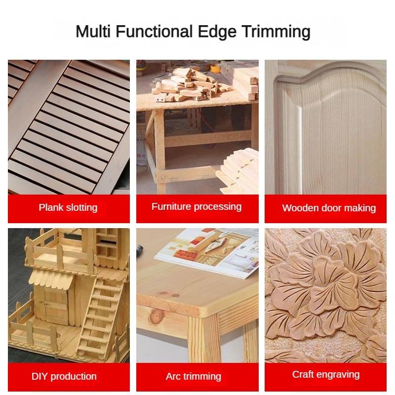 800W Small Portable Slotting Machine Handheld Woodworking Carving Power Tool High Power Electric Edge Trimmer