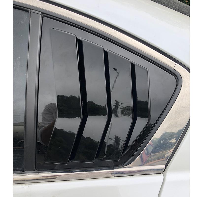 Для Honda Accord 8-го поколения Седан 2008-2013 Задняя решетка окна Боковая накладка-жалюзи Накладка Отверстие Вентиляционное отверстие АБС Карбоновое волокно Черный