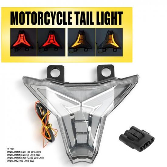 Integrated LED Tail Light Turn Signal For Kawasaki Z1000 Ninja ZX-10R 2016-24 EA