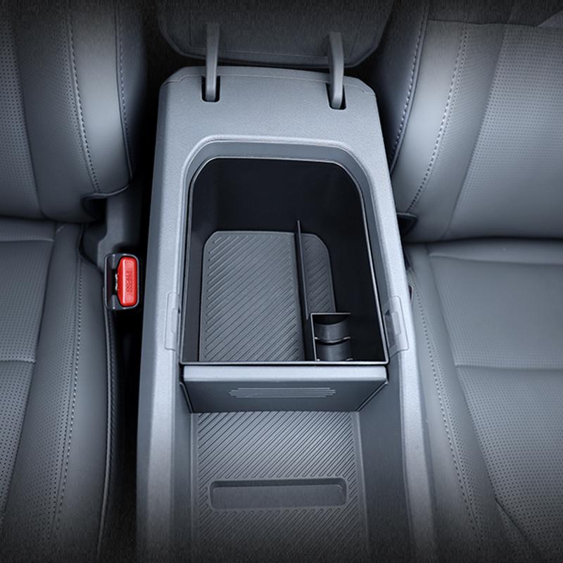 Car Interior Trim Central Storage Box Console Armrest Organizer Holder black ABS Material for KIA EV3 2024 2025 2026 LHD RHD