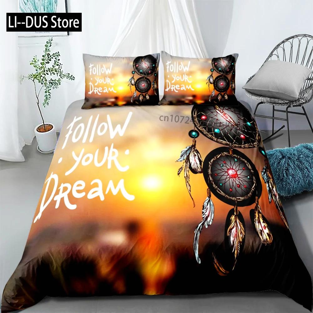 Dreamcatcher Ethnic Bedding Set Single Twin Double Queen King Cal King Size Bedding Bag Set with Pillowcase No Sheet for Adults