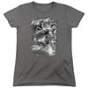 Justice League Atmospheric Womens T Shirt Charcoal