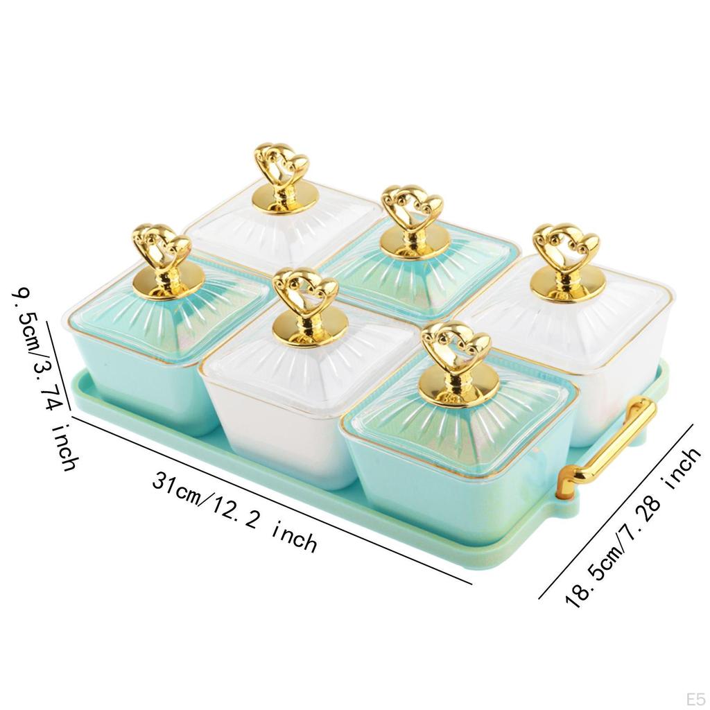 Тарелка для закусок, разделенная на порционные миски для закусок, свадебный декор, многоцелевой поднос для орехов и конфет