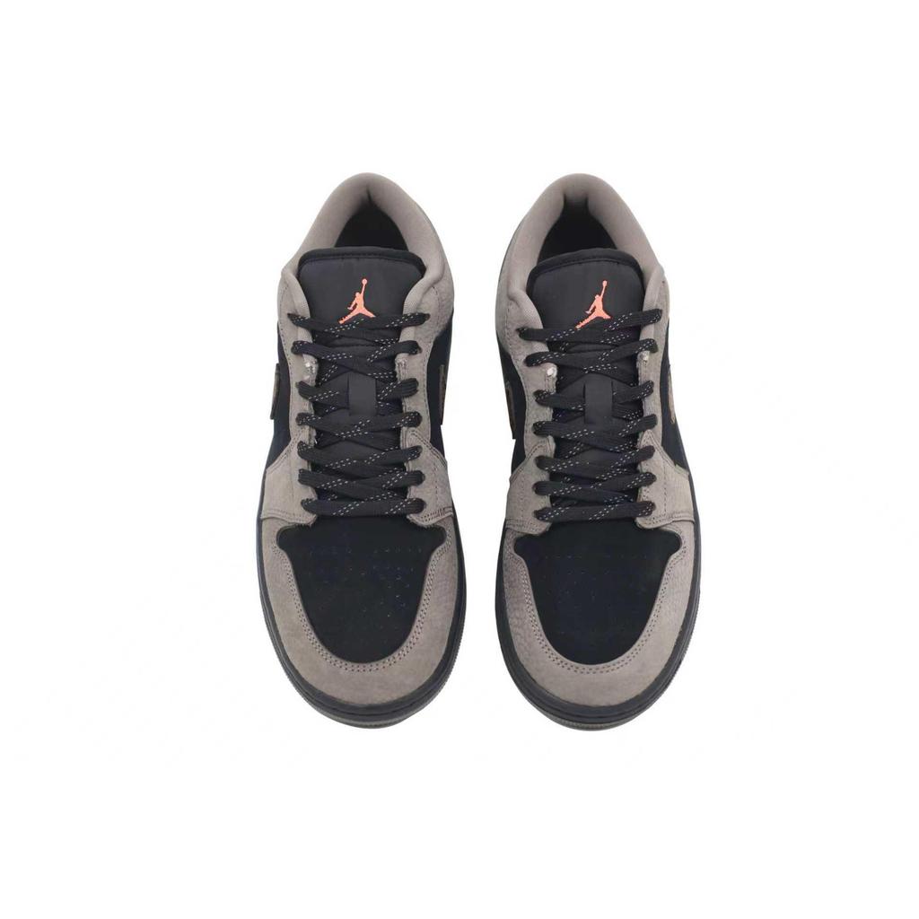 Jordan Air Jordan 1 Износостойкие Низкие Винтажные Баскетбольные Кроссовки Унисекс Черно-Коричневые 553558-093 (Команда205-)