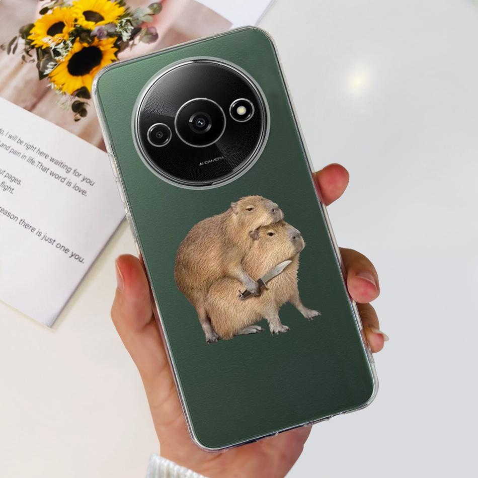 Чехол для Xiaomi Redmi A3 RedmiA3 A 3 4G 2024 Элегантный принт Мягкий силикон Прозрачный ТПУ Тонкая задняя крышка телефона