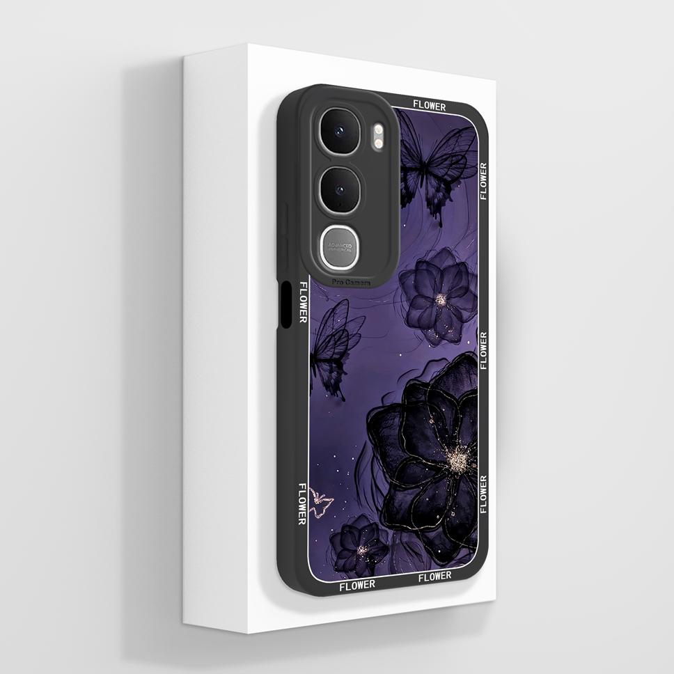 Phone Case For Vivo Y31 Pro Y21D Pretty Butterfly Patterns Full Protection Soft Liquid Silicone Cover For Vivo Y 31 Y 21d Bumper
