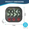 Stopwatch Visual Countdown Timer LCD Screen Alarm Clock  Home Office Study Tool