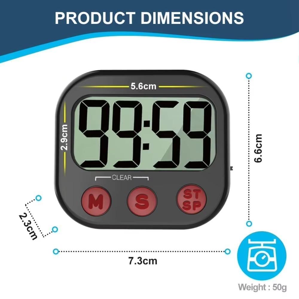 Stopwatch Visual Countdown Timer LCD Screen Alarm Clock Home Office Study Tool