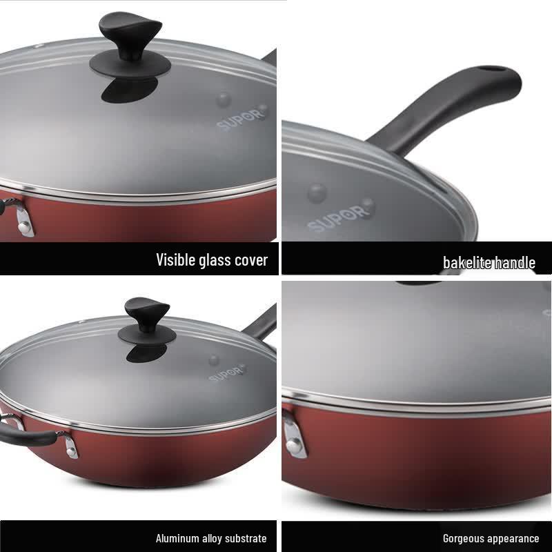 SUPOR PC32S3 Non-Stick Wok, 32cm