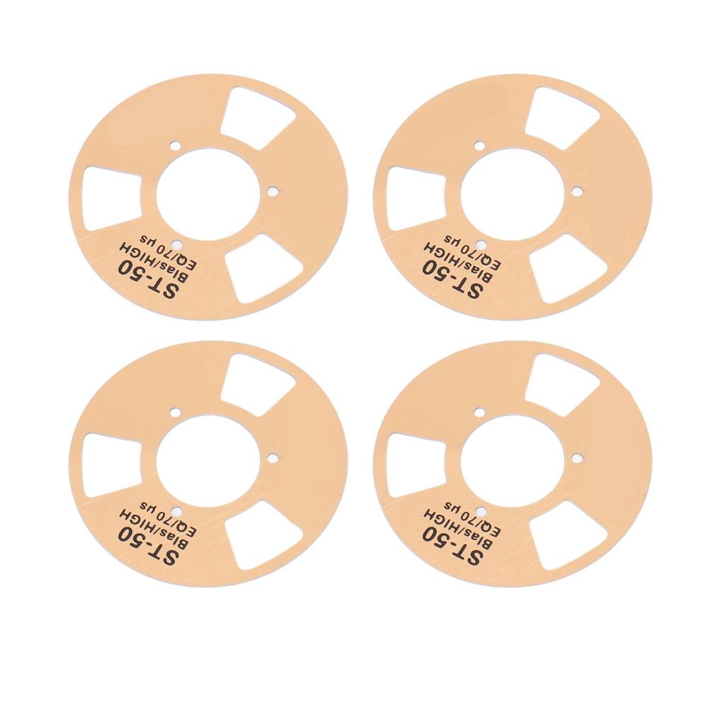 Reel to Reel Cassette Retro Blank Metal Reel Cassette Tape with 4 Reels 2 Wheel for Music Recording
