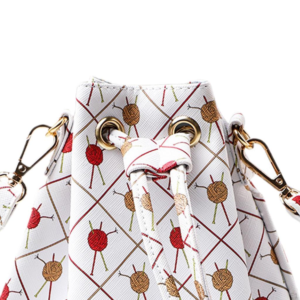 Woolen Yarn Storage Bag Needles Handbag Large Capacity Sturdy Crochet Craft Organizer for Embroidery