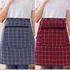 Cotton Kitchen Apron Breathable Half-length Waist Pinafore Simple Work Apron Home Kitchen