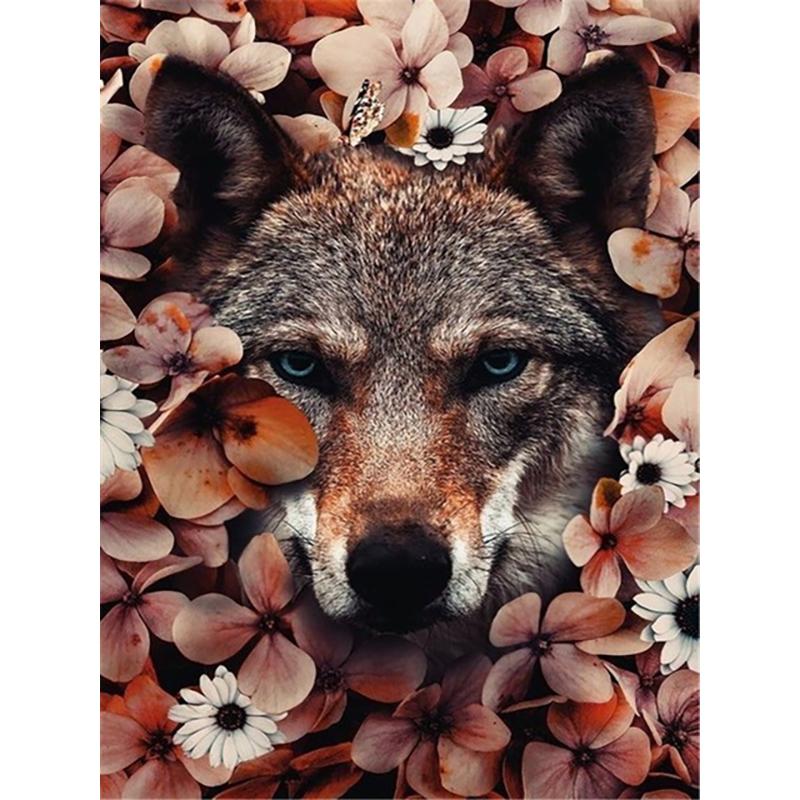 Diy 5D Deer Flower Butterfly Full Round Drill Cartoon Diamond Painting Cross Stitch Kits Art Animal Paint By Diamond Home Decor