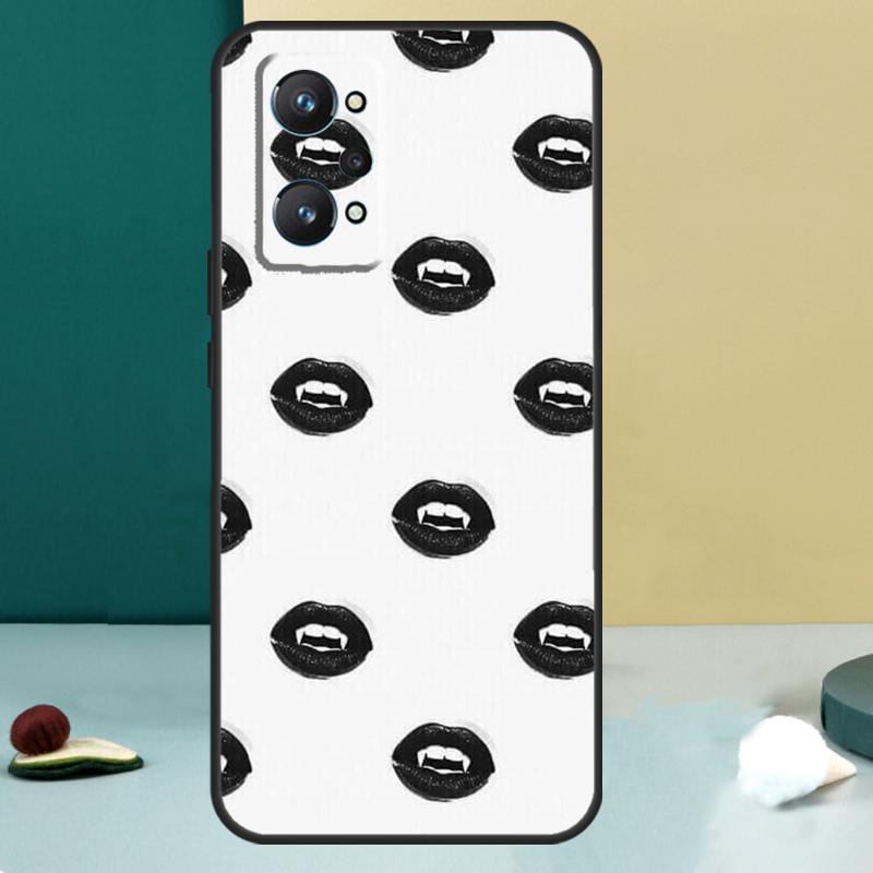 Сексуальные губы вампира Для Realme GT 6T 5 6 GT 7 Pro C67 C75 C61 C55 C53 C51 C21Y C25S 10 11 12 13 14 Pro Plus Чехол
