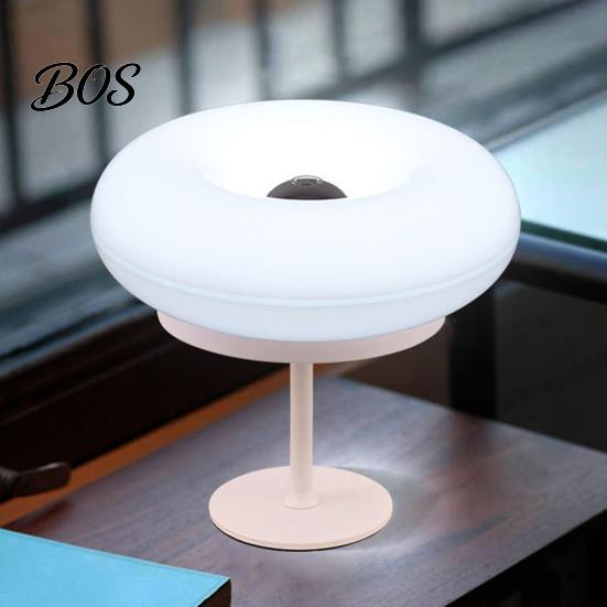 Wireless Donut Lamp RGB Wall Lamp, Rechargeable Touch Control Night Light with Remote, Multi Mode Strobe Dimmable Color Changing Bedside Decor